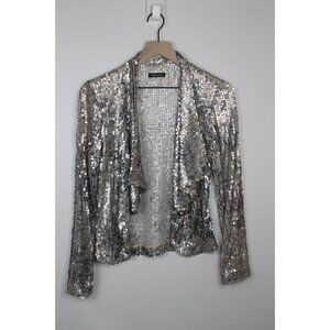 Dolce Cabo Sequin Jacket for Women Gunmetal Gray Size Small NWOT SZ S